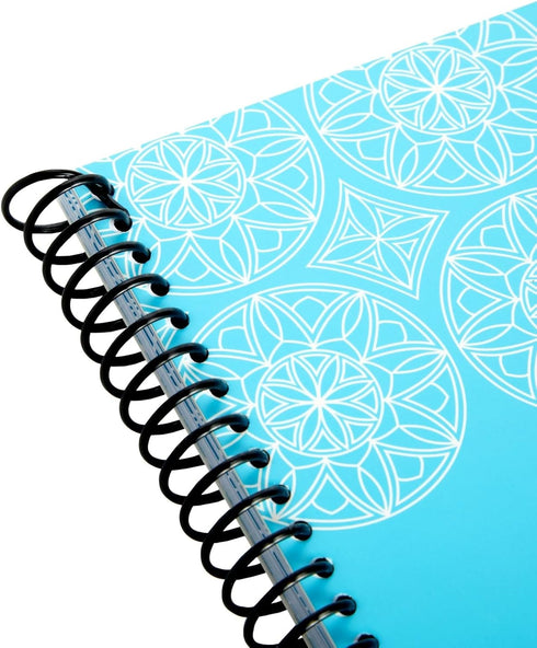 Blue Monthly Budget Planner, Bill Organizer with 24 Pockets for Receipts, Home Expense Tracker (8x10 In)