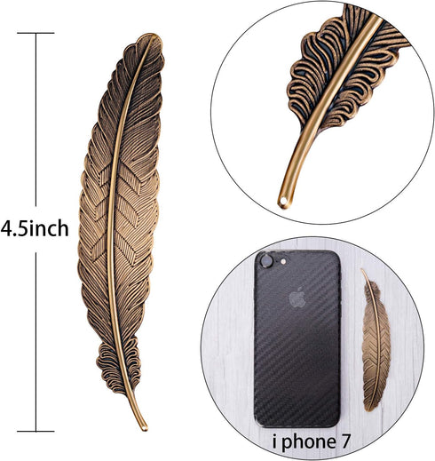 Tatuo 27 Pieces Colorful Feather Bookmarks for Readers, Classic Styles for Book Lovers