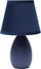 Simple Designs LT1197-BLU-2PK 9.45" 2-Pack Chic and Sleek Oblong Mini Oval Ceramic