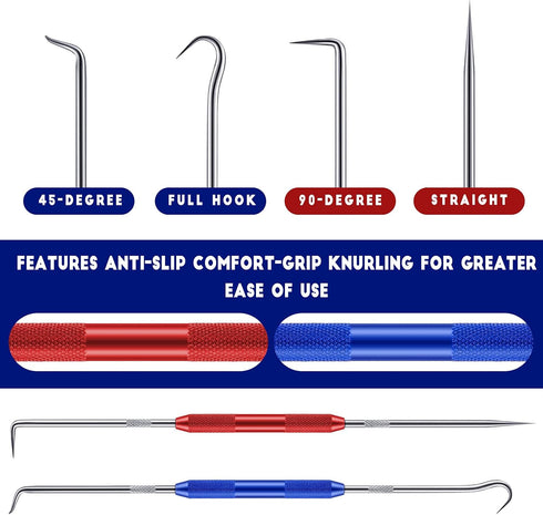 Zhehao 8 Pcs Double Pointed Scriber, Metal Scribe Tool Set for Machinists, Technicians, Craftsmen, 8.3 Inch Long