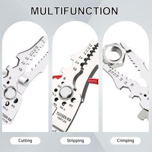 2024 New Arrival Multifunctional Wire Stripper, Crimper, Cable Cutter Pliers, 1PCS
