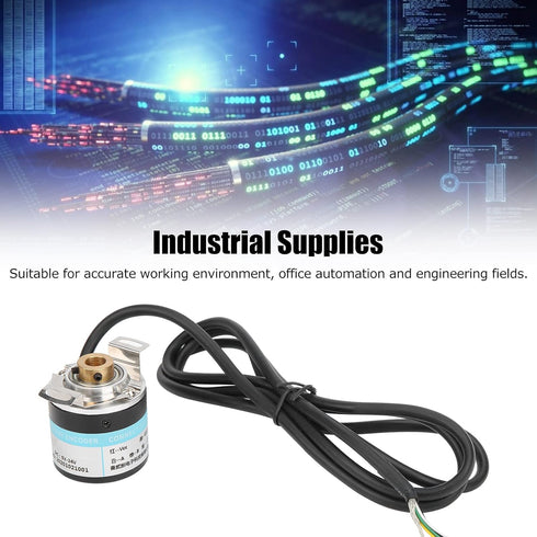 Incremental Optical Rotary Encoder, DC5-24V 30mA for Office Automation, 3-Phase Half Hollow Shaft
