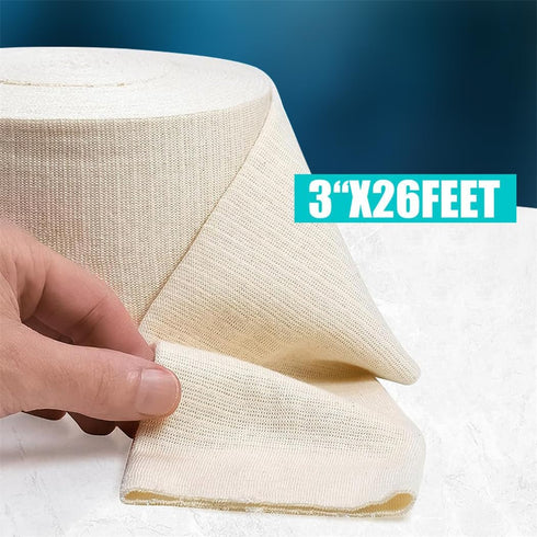 CUNQN 3in 26ft Tubular Bandages Elastic Support Bandage Size D Washable Compression Bandage Compression Wrap Roll
