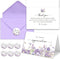 Funeral Thank You Cards with Envelopes, Set of 50, Purple Watercolor Butterfly