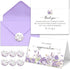 Funeral Thank You Cards with Envelopes, Set of 50, Purple Watercolor Butterfly
