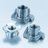Wensilon 1/4 20 (100 T-Nuts * pcs), zinc Plated Steel, for Wood, Climbing Holds and cabinets