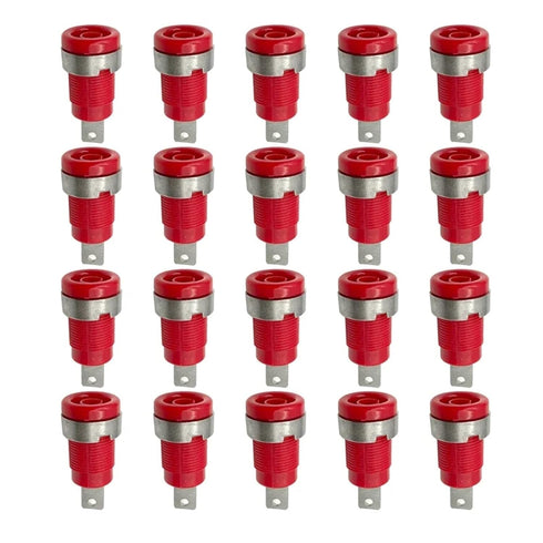 Qingdinu 40 32A 4mm PCS Insulated Safety Banana Socket Terminal Female Jack Panel Mount Binding Post Wire
