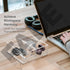Clear Desk Accessories for Office, Modern Organizer with Removable Divider for Acrylic Paper Clips & Key Holder