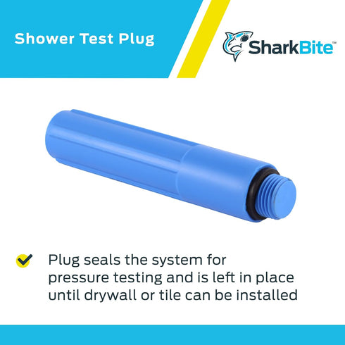 Sharkbite 1/2 Inch MNPT Bathroom Shower Test Plug, Model 25828Z