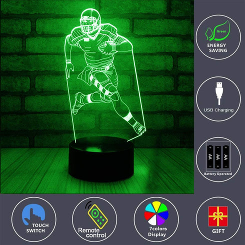 EPIC GADGET 3D 7 Remote Night Stand Light, EpicGadget Optical Illusion Visualization LED Night Light Lamp Colors