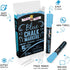 CHALKY CROWN Liquid Chalk Marker Pen, Dry Erase Marker for Chalkboard Signs, Windows, Glass (6mm Reversible Tip, Blue,