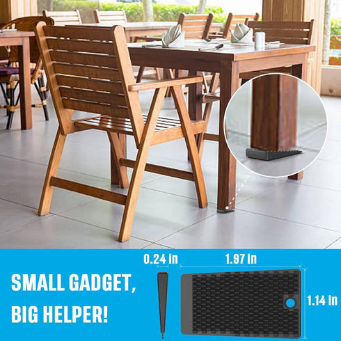 Furniture Levelers Black & Clear, 32 Piece Jar, Rubber Shims for Leveling Table, Toilet, Refrigerator
