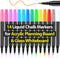 Liquid Chalk Markers for Acrylic Calendar Planning Board, Clear Glass Dry Erase Board, 14 Pack, 12 Vibrant Colors, 1mm