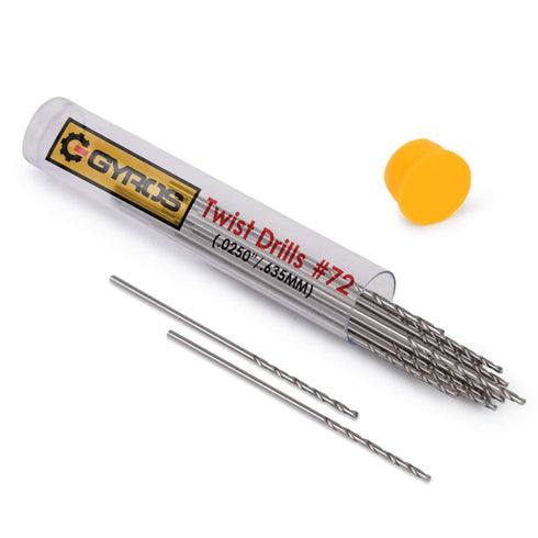 GYROS 25 PCS #72 Micro Drill Bit Set, Small Drill Bits for Jewelry, Plastic, Resin, Soft Metal, High-Speed Steel Mini