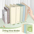SUNEE 3 Ring Binder 2 Inch 4 Pack, Clear View PVC-Free Binder for School or Office Supplies