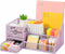 Lavatino Mesh Desk Organizer with 6 Compartments & 2 Drawers, Larger Multi-functional