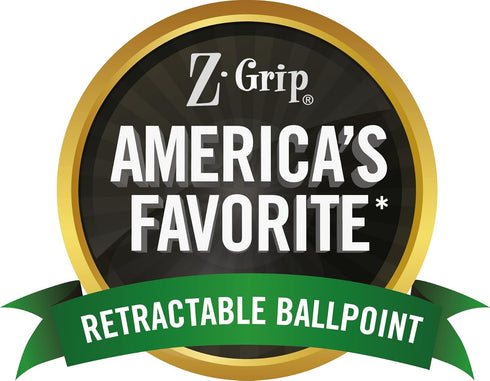 Zebra Pen Z-Grip Retractable Ballpoint Pen, Medium Point, 1.0mm, Blue Ink, 48-Count