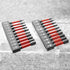 Generic Set, 20 S2 2 Inch, 1/4" Impact Allen Wrench Drill Bit Pieces, Hex, Steel, Red, Hex-Shank, Magnetic, CNC
