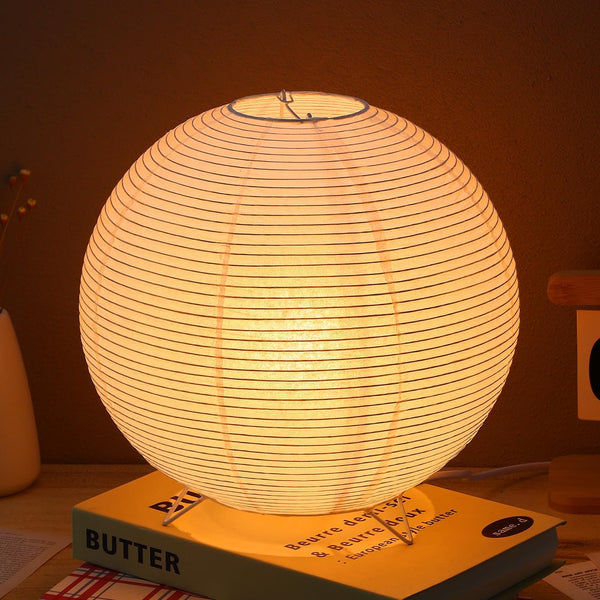 Lurrose Rice Paper Lamp Desk Floor Lantern Nightstand Bedside Smalll Lamps for