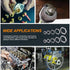 10Pcs 304 Stainless Steel Hex Female Thread Locknut Assortment Kit, 1/4 to 1 Inch NPT Hex Locknuts for Plumbing