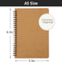 EUSOAR Hardcover College Ruled Spiral Notebooks, A5 3Packs 5.5"x8.3" 120 Pages Lined Travel Writing Subject Notebooks Journal, Memo Notepad Sketchbook, School Office Business Diary Journal by EUSOAR