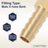 LTWFITTING Brass Fitting Coupler - 5/16-Inch Hose Barb x 1/8-Inch Male NPT, Pack of 5
