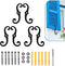 YEAROCK S Style Shutter Dogs Hardware, 6.3" Metal Shutter Fasteners with Set Screwsl,