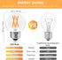 6 PACK G16.5 Bulbs 60 Dimmable 6W G16.5 Bulb, E26 Bulbs 60 2700K bulb CRI80+, AC120V, 600lm LED Watt, Globe LED Light