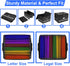 File Organizer, Fireproof Document Box with Lids and Lock, Portable Folder Organizer with Handle