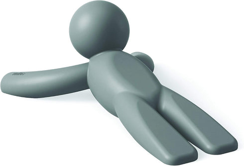 Umbra Buddy Door Stop, Heavy-Duty Flexible Design with Soft-Touch Finish, Protects Floors, Grey Color