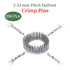 50 Sets Dupont 2.54 mm Pitch 4-Pin Female Adapter Cable Connector Accessories, 250 Pieces Crimp Pins Kit