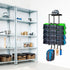 mekueeex 4 Camping Chair Wall Storage for Garage, Metal Camping Chair Storage Rack Wall Holder, Floating Shelf, Hooks