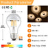 Half Chrome Light Bulb, Dimmable A19/A60 LED, 4W (40W Equivalent), Warm White 2700K, Pack of 2