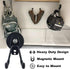 MUTUACTOR 2PCS Heavy Duty Magnetic Hooks, Double Hook Storage for Garage, Strong Metal Hooks for Cabinets, Drill
