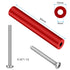 24 Pcs Electrical Outlet Spacers Box Extender Kit Round Electrical Box Extender 12 Pcs Switch and Receptacle Screw Straight and 12 Pcs Longer Screws for Fix Wonky and Sunken Outlets(Red)