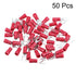 uxcell 50Pcs SV1.25-4S Insulated Fork Spade U-Type Wire Connector Electrical Crimp Terminal 22-16AWG Red