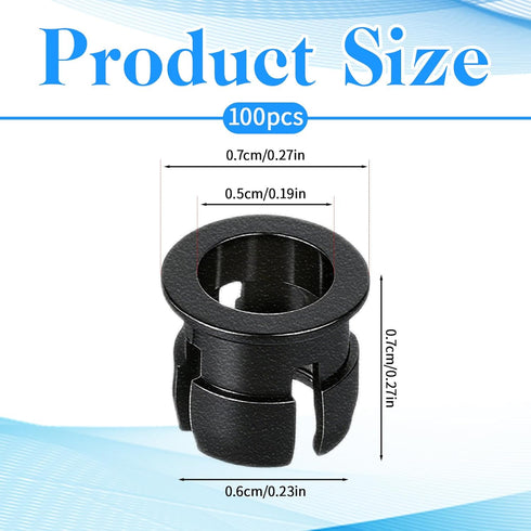 Eldraqth 5mm 100 5 mm Bulb LED Light Holder, Pieces Nylon Black Plastic Light Emitting Diode Clips Display Panel Mount