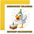 Gamer Chicken Birthday Card Hilarious Hen with Controller Fun Greeting for Teens,