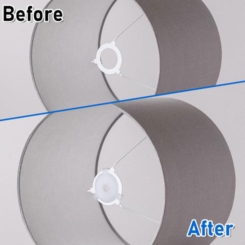 QfwdfcTrenz 6Pcs E27 3/7" Lamp Shade Adapter Ring, White Lamp Shade Adapter to Lampshade Reducer Rings Light Shades