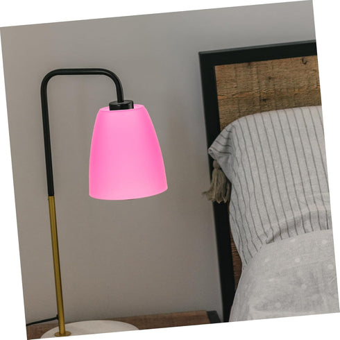 4.60X3.93 Inch 2 Pack Happyyami Replacement Plastic Lampshade for Desk Lamp and Pendant Light Small Flat Light Cover