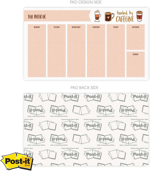 Coffee Lover Themed Sticky Note Ensemble Set, 5 Snarky Caffeine Designs in Various Sizes