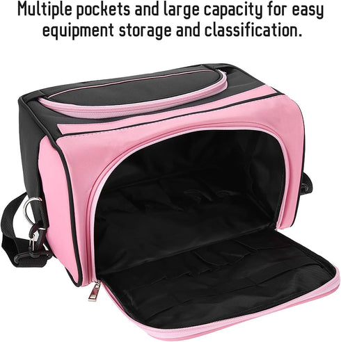 PABVZS Hairdressing Tool Carrying Bag Travel Storage Case Bag with Shoulder Strap Portable Barber Toolkit Storage Bag