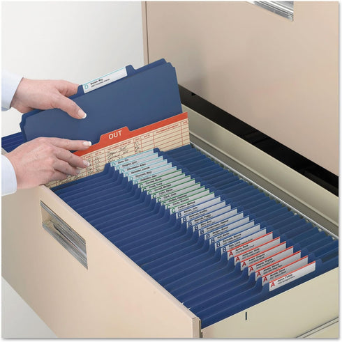 Smead Pressboard Classification File Folder, Dark Blue, Legal Size, 1 Divider, 2" Expansion, 10 per Box (18732)