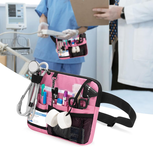 Pack Damero Nurse Fanny with Medical Gear Pockets, Nurse Waist Pouch Nurse Tool Belt with Tape Holder for Stethoscopes