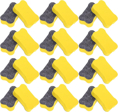 Mini Dry Erase Erasers 24Pcs for Classroom, Office, and Home; Small Whiteboard Cleansers, Chalkboard Wiper