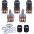 Taiss 5pcs 50K Ohm Potentiometers, Volume Control, 6 Pins Split Shaft Rotary Linear Dual Taper