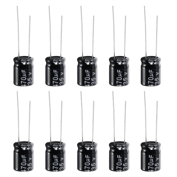 PATIKIL 35V 470uF Electrolytic Capacitors, 10Pcs 10x13mm Aluminum High Frequency Capacitors for TV LCD Monitor