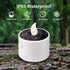 Solar Candle Lights Outdoor Waterproof, 8 Pack Rechargeable Flickering Tea Lights, Solar Powered Reusable LED Candles