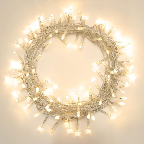 LIOPEED 42ft 120 Led Battery Powered String Lights, IP65 Waterproof 8 Modes Twinkle
