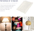 Uonlytech Lamp Shade Linen Pre-cut Round Craft Material for DIY Lampshade, White Fabric for Replacement Lamp Shades
